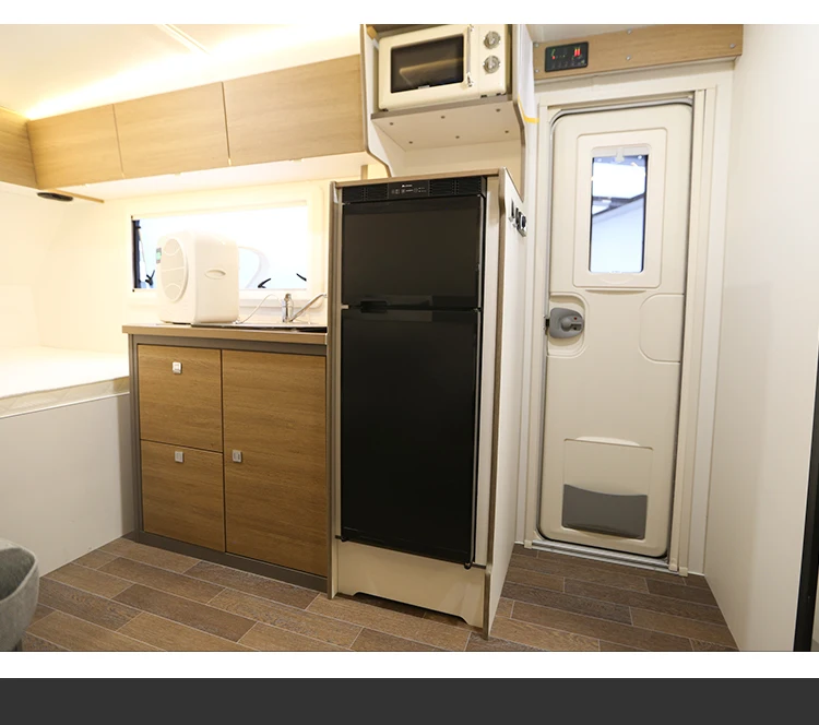 Dual Zone DC12V/24V Battery Operated Caravan Fridge Built-In Refrigerator for Motorhome Travel Trailer