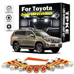 TPKE 16Pcs For Toyota Prado 150 LC150 2010- 2019 2020 2021 2022 2023 LED Interior Map Door Trunk Plate light Kit Car Accessories