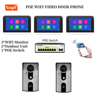 SmartYIBA POE IP Video Intercom Kit Smart Doorbell Multi-language Tuya WIFI Monitor POE Switch For Door Station Video Door Phone