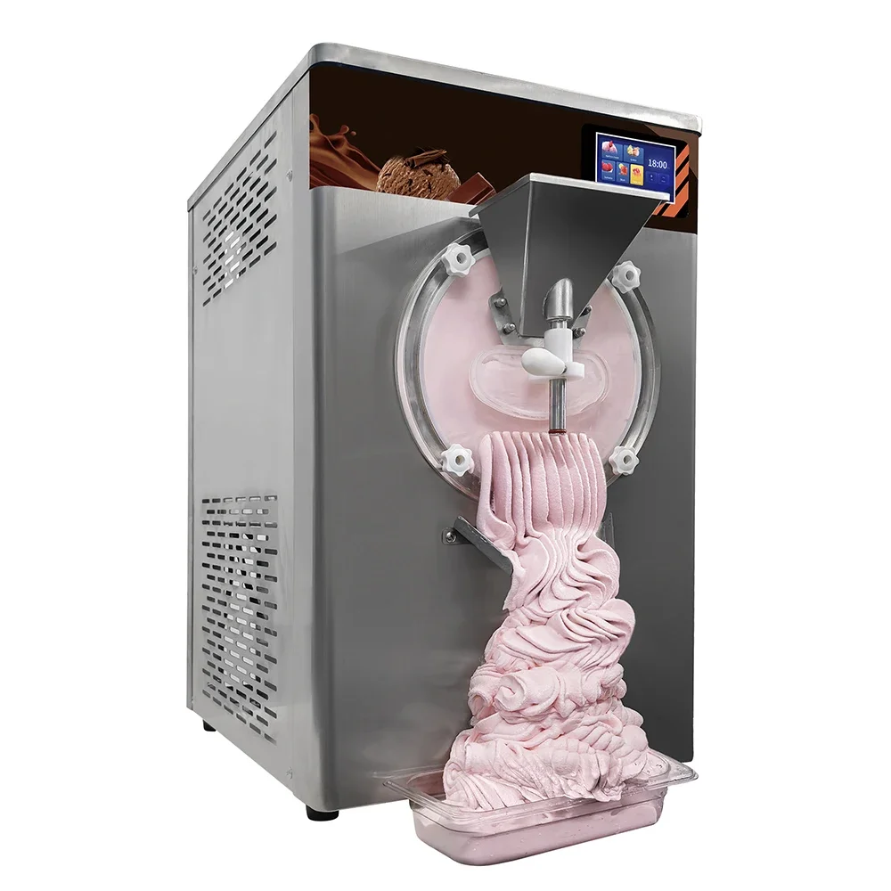 XEOLEO Commercial Adjustable Speed Hard Ice Cream Machine 48L/H Gelato Ice Cream Making Machine Freezer Ice Cream Maker