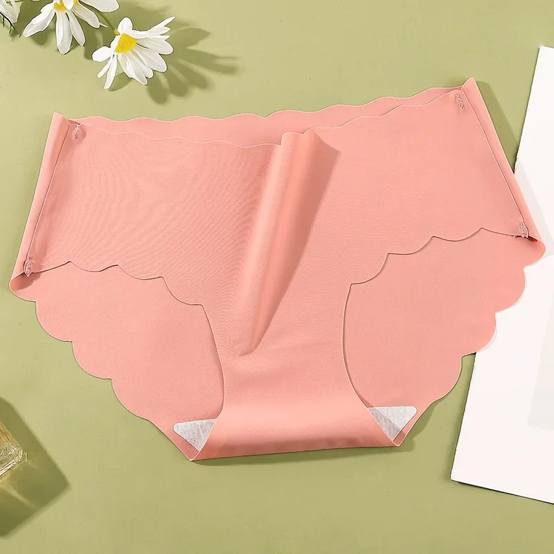 3PCS new summer girls' underwear with ice silk and no traces women's comfortable sexy underwear  breathable solid color sexy image 2
