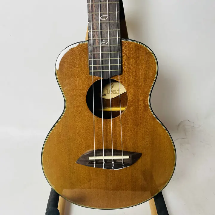 23‘Ukulele with Padded Bag All Redwood Natural Color CR Fishtail Tuner Key Nylon 4 String Guitar