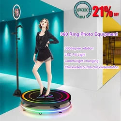 80cm 360 Photo Booth Automatic Photobooth Machine Video Camera Photo Booth LED Machine Portable Flexible Self Equipment