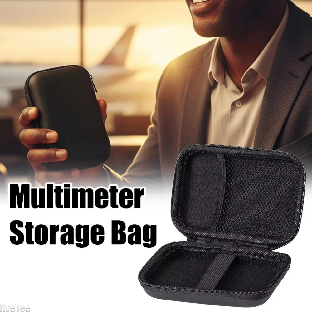 Multifunctional Storage Bag, Shockproof EVA Case for Earphones & Cables, Zipper Tool Bag for Multimeter