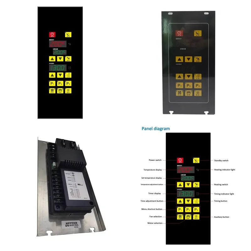 Hot Sale Pizza Controller Electric Heated Conveyor with Temperature and Time Thermostat Instrument Pizza Oven 8100