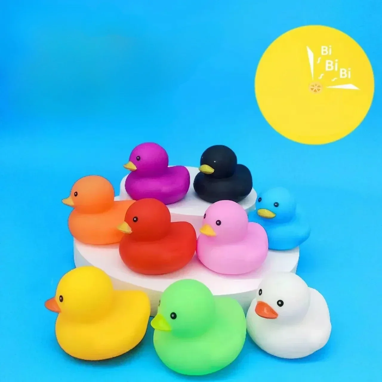 

Playing in Water and Vinyl Toy Bath Toys Baby Baby Bath Play Pinch Called Sound Cartoon Color Yellow Duck Rubber Duck