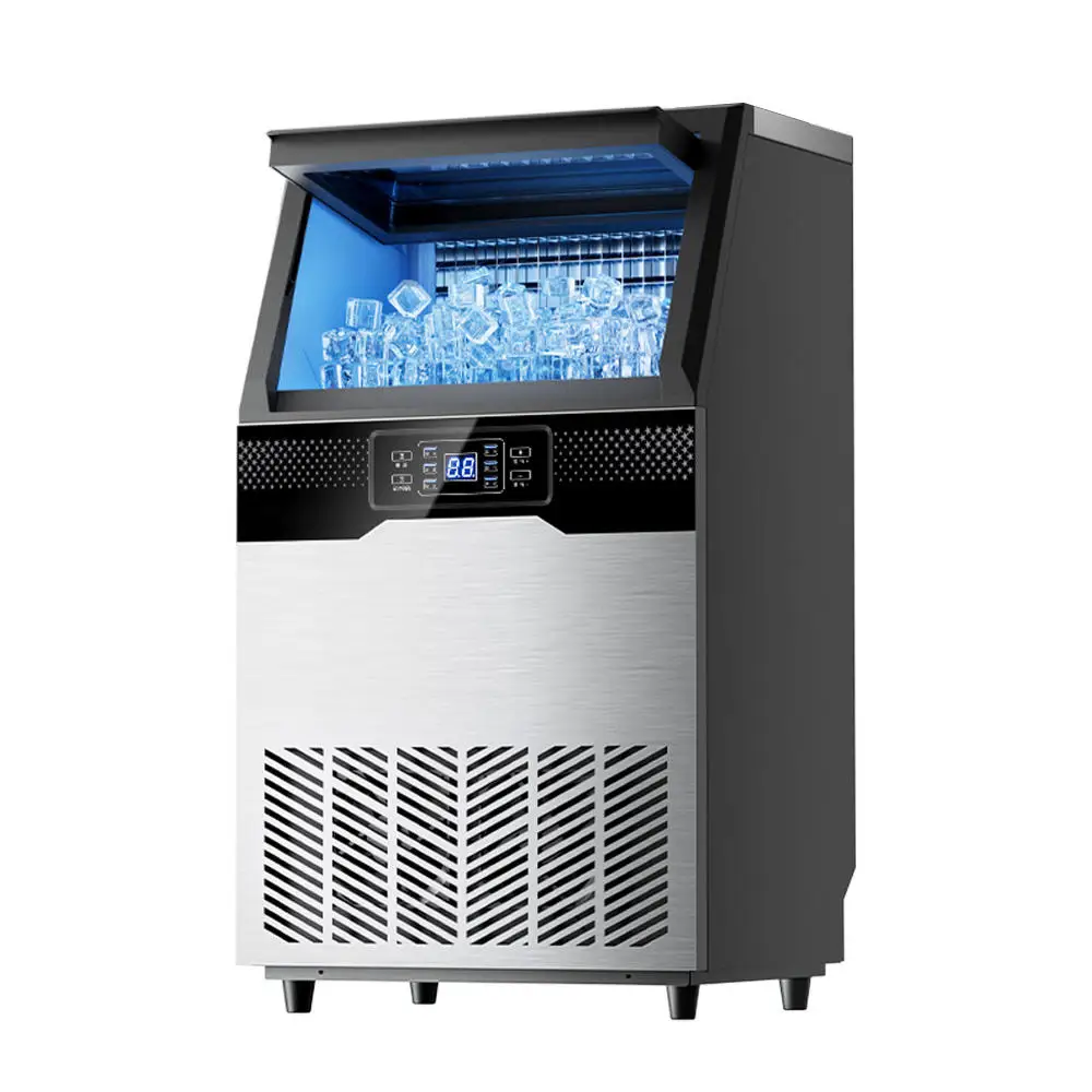

#% Commercial Electric Cube Ice Maker 60-70kg/Day High-Capacity Energy-Efficient Class A+ GMCC Compressor Stainless Steel Butto