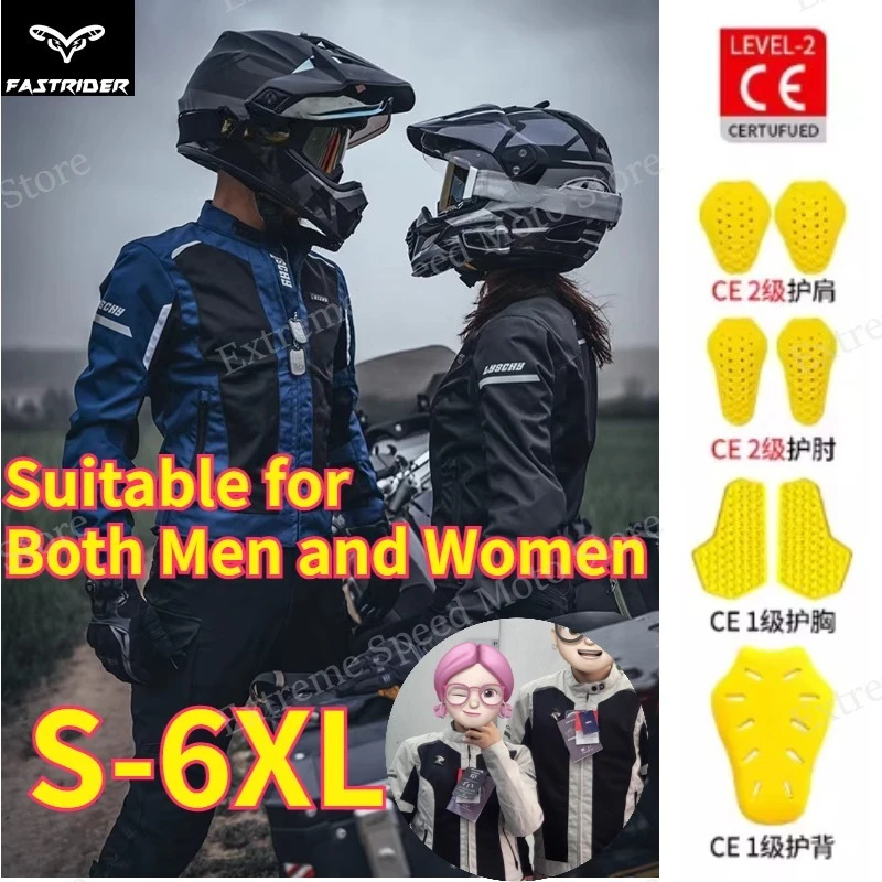 

Motorbike Jacket with CE Level-2 Armor, 7 Pads Protection, Summer Breathable Mesh Motorcycle Riding Coat for Women men