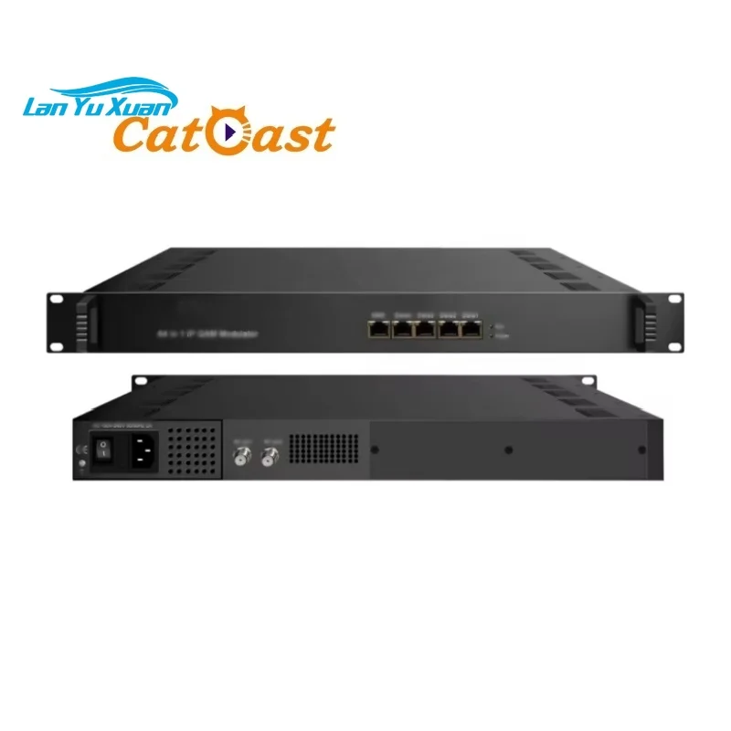 Digital TV Equipment 64 in 1 IP QAM Modulator with Mux Scrambling IP Input Multiplexer Scrambler