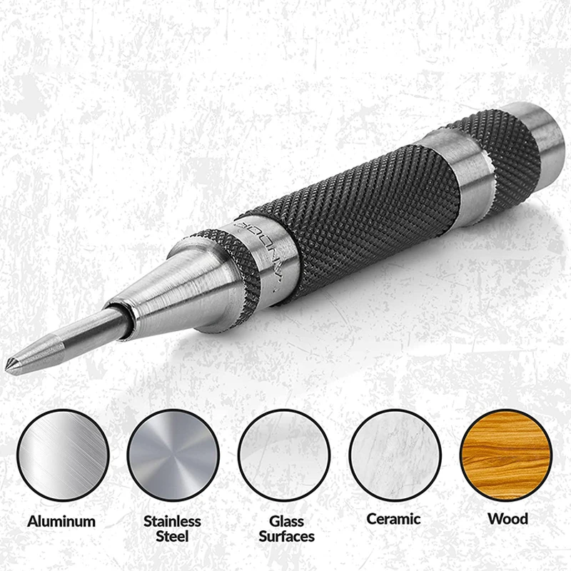 Center Punch Woodworking Metal Drill Adjustable Kerner Spring Loaded Marker Hand Tools Sets Carpenter Tool