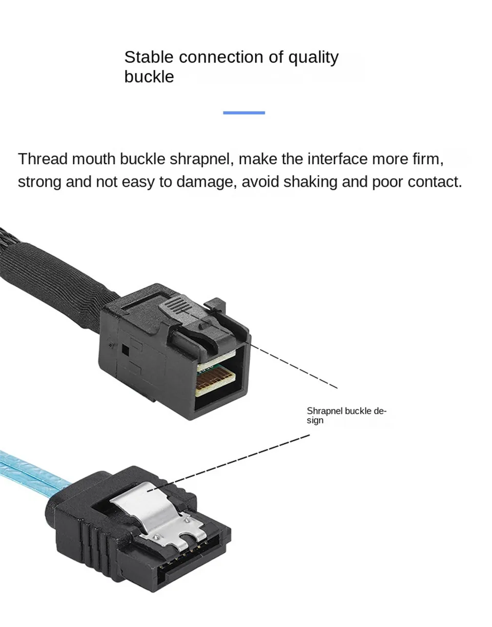 CABLEDECONN Interne Mini SAS SFF-8643 auf Anschlüsse SFF-8482 29-polig