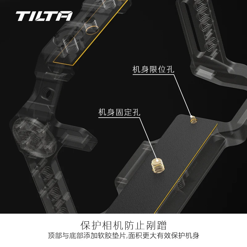 Tilta Mezza Gabbia Per Canon R5C – Protezione Parziale, ARCA Ready Per Gimbal, Morsetto HDMI E Supporto Accessori (Nero TA-T32-HCC-B)