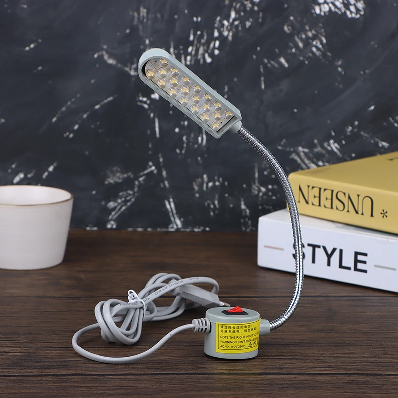 10/20/30 LED DİKİŞ MAKİNESİ lamba 360 esnek ayarlanabilir Gooseneck çalışma lambası endüstriyel ışıklar tezgah için tabanı ile ab/abd yeni