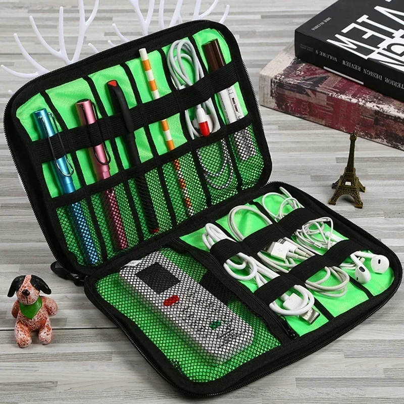 Multifunctional Digital Storage Bag Portable Travel Cable Organizer Case for USB Data Earphone Zipper Electronics Storage Pouch
