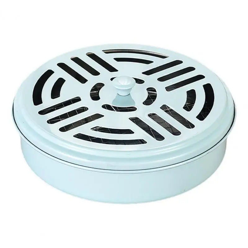 Mosquito Incense Box With Cover Waterproof Round Rack Plate Insect Repellent Mosquito Coil Holder Tray For Outdoor Indoor Tool