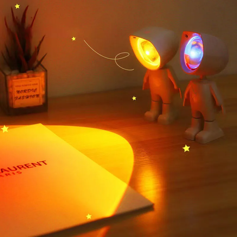 USB Sonnen untergang Lampe Projektor LED-Leuchten 360 ° Rotation Regenbogen Lichter 5V LED Schreibtisch Nachtlicht Stimmungs beleuchtung für Selfie-Fotografie