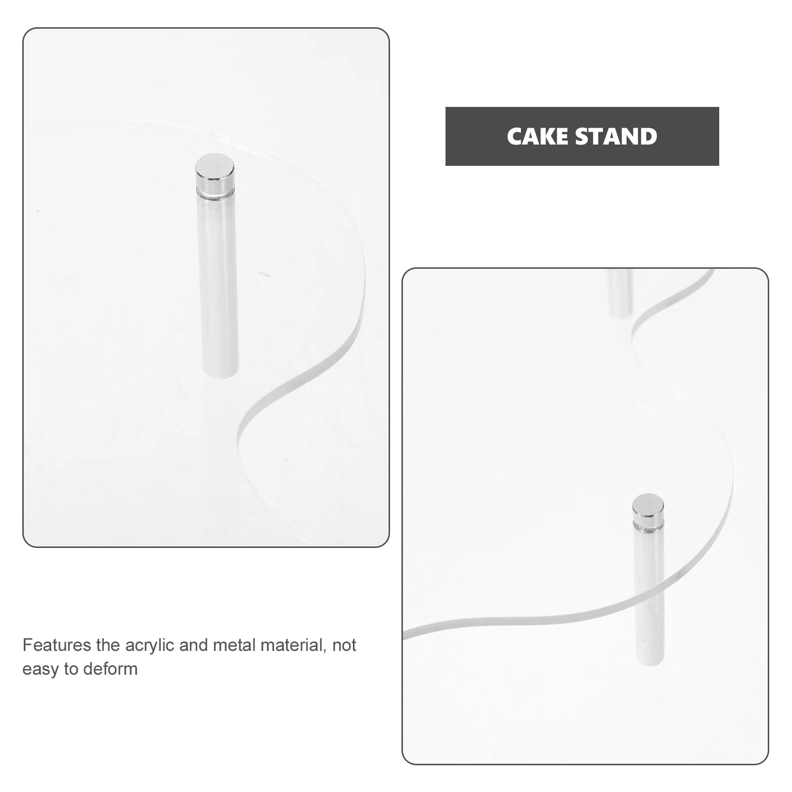 

1 Set Acrylic Cake Stand Set Clear Cupcake Display Stand For Wedding Dessert Table Modern Sturdy Transparent Material Perfect