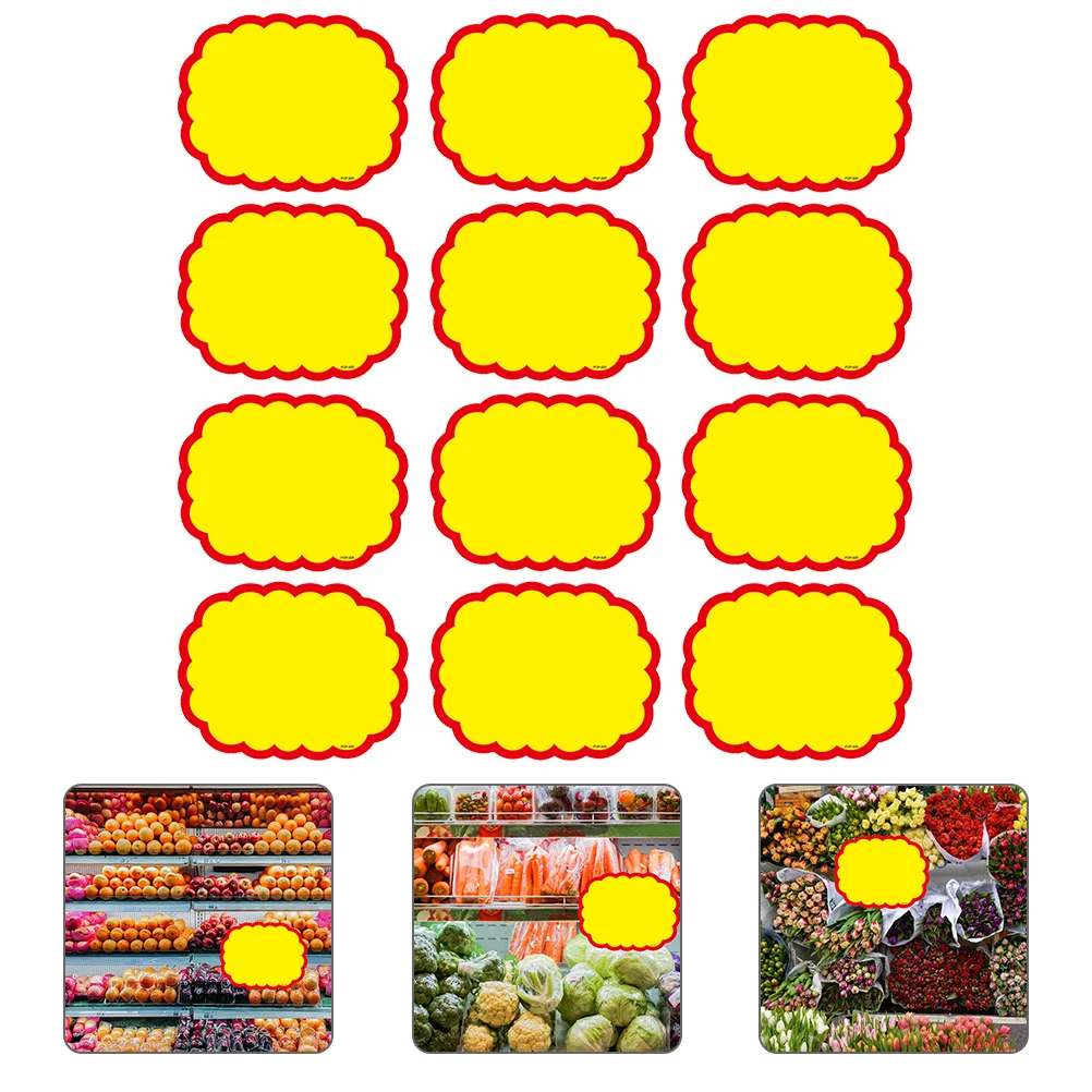 

20Pcs Price Sign Tags Eye-Catching Explosion Shape Cards Paper Permanent Marker Pen Pencil Shopping Malls