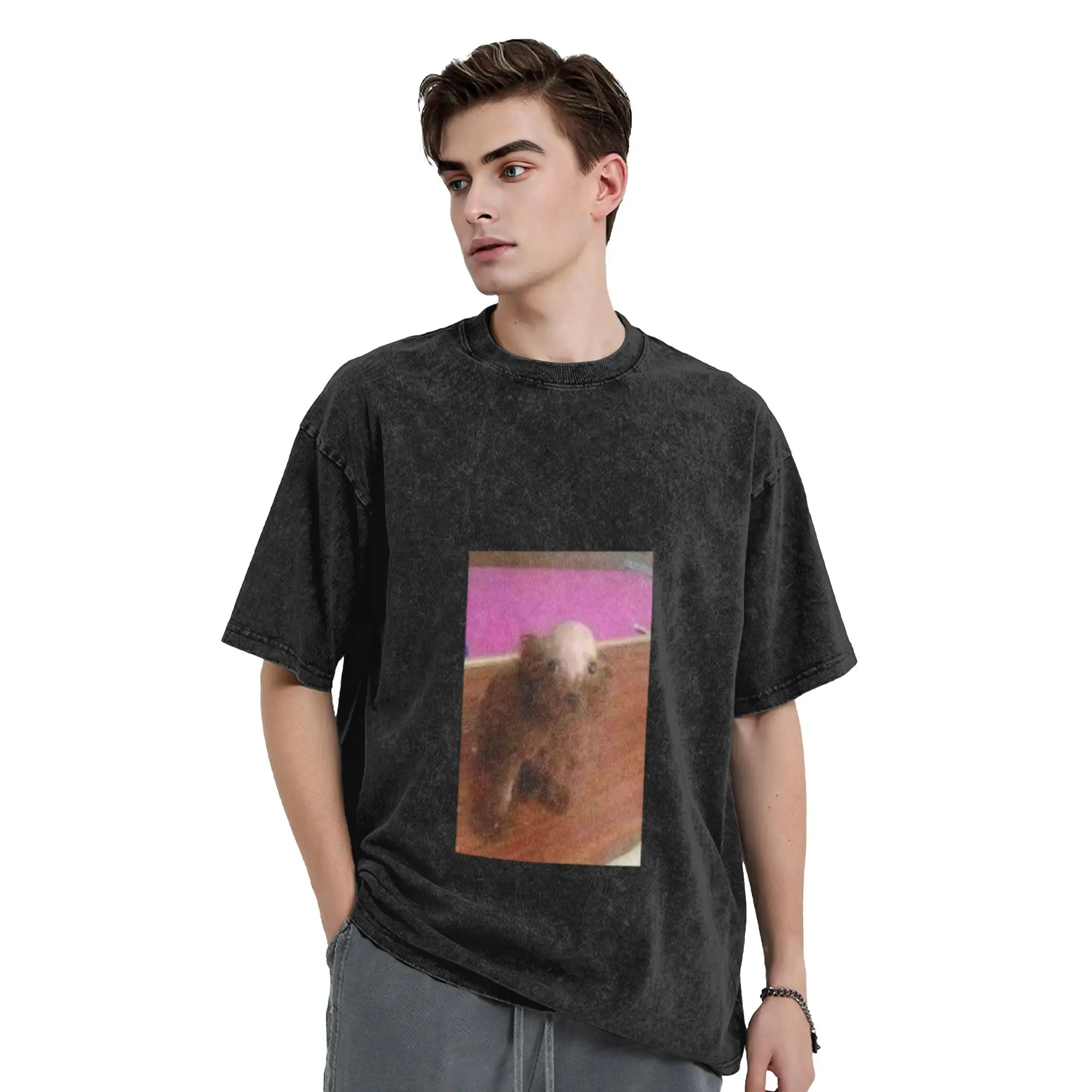 bald doggie Unique Trendy A T-Shirt Oversized Short Sleeve Men's Women's Cotton Tees Tops