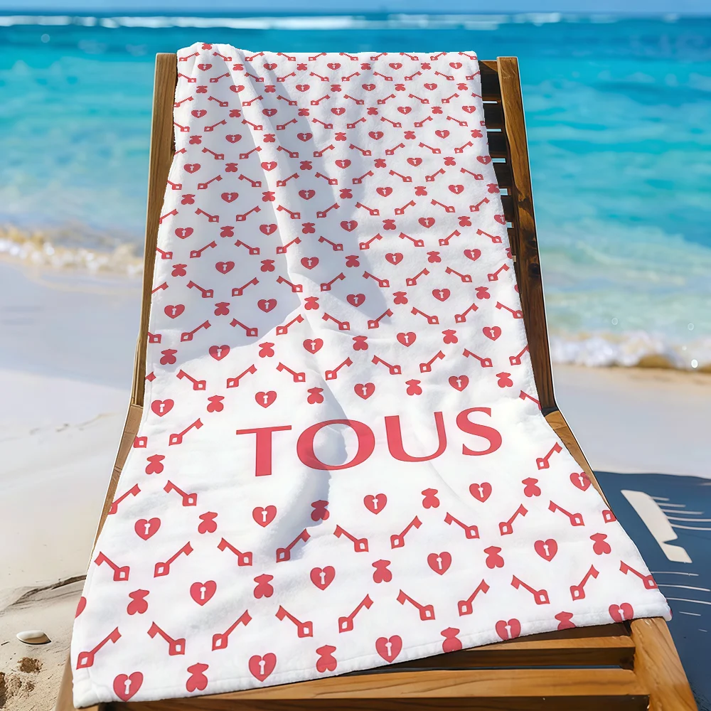 Toalla de Playa Ligera y Suave para la Piel, Diseño de Oso T-Tous, Ideal para Piscina, Camping, Crucero y Verano