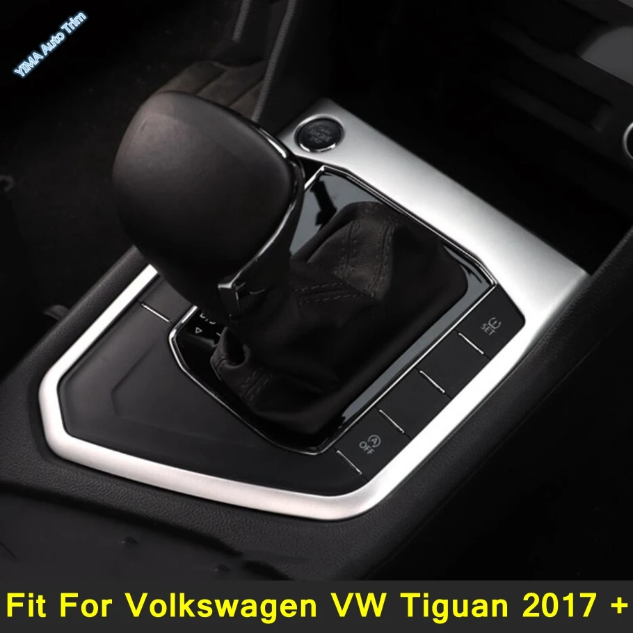 

Fit For Volkswagen VW Tiguan 2017 - 2022 Center Control Gear Shift Box Panel Cover Trim Black Brushed / Silver Car Accessories