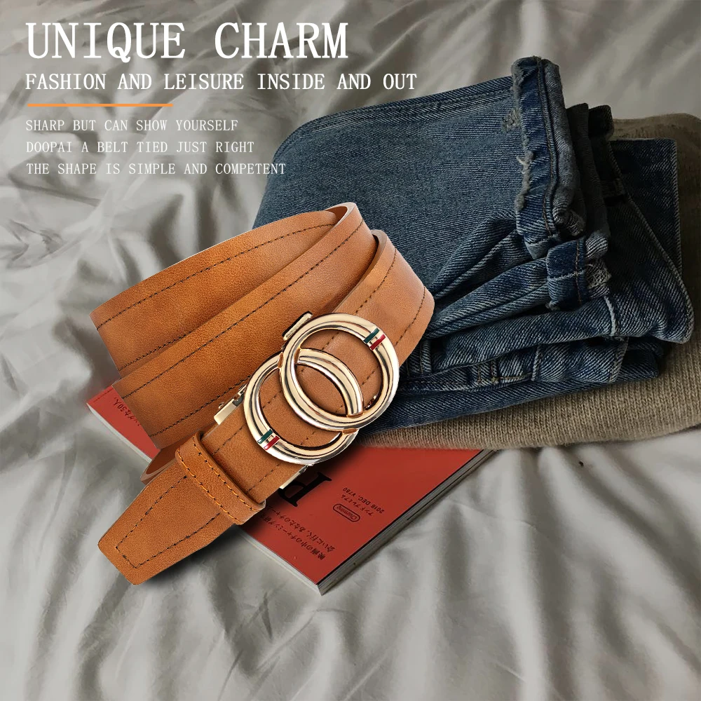 Ceinture en cuir à la mode pour hommes, ceinture en cuir de haute qualité pour affaires, boucle automatique, ceinture à cliquet réglable au hasard