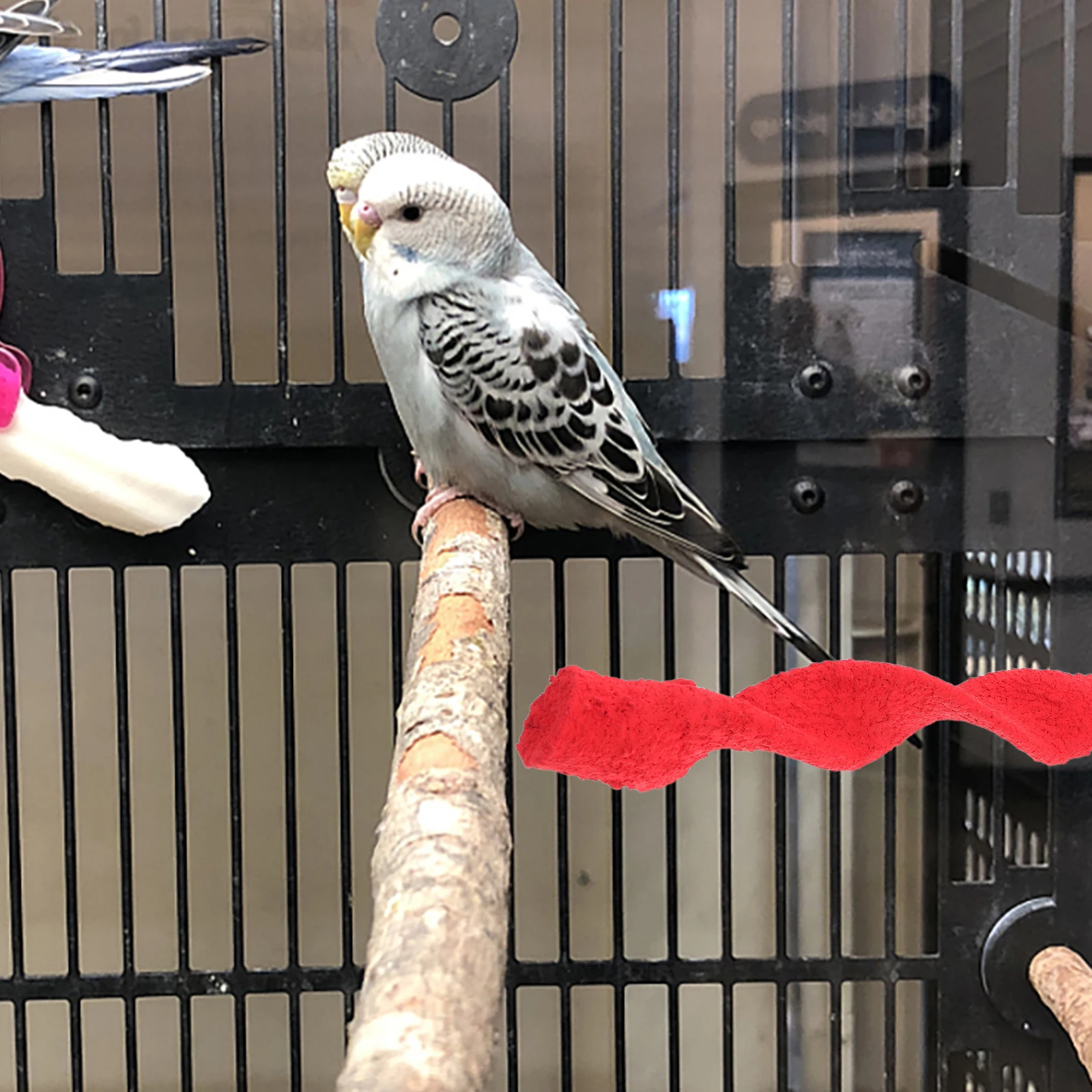 

Bird Perch Toys Quartz Sand Wood PVC Material Claw Grinding Rest Stand for Parrots Parakeets Cage Accessories Pet Supplies Bird