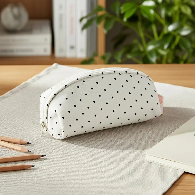 INS Shell Shape Pencil Case Large Opening Multi-functional Stationery Storage Bag for School Students Office Stationery Storage