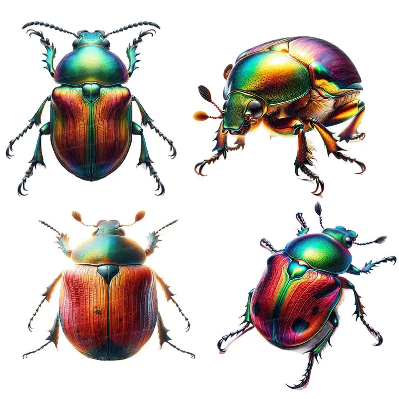 Vivid Beetle Insect Wall Sticker Decor Bathroom Toilet Living Room Decor Cabinet Refrigerator Home Decor Decals M1110