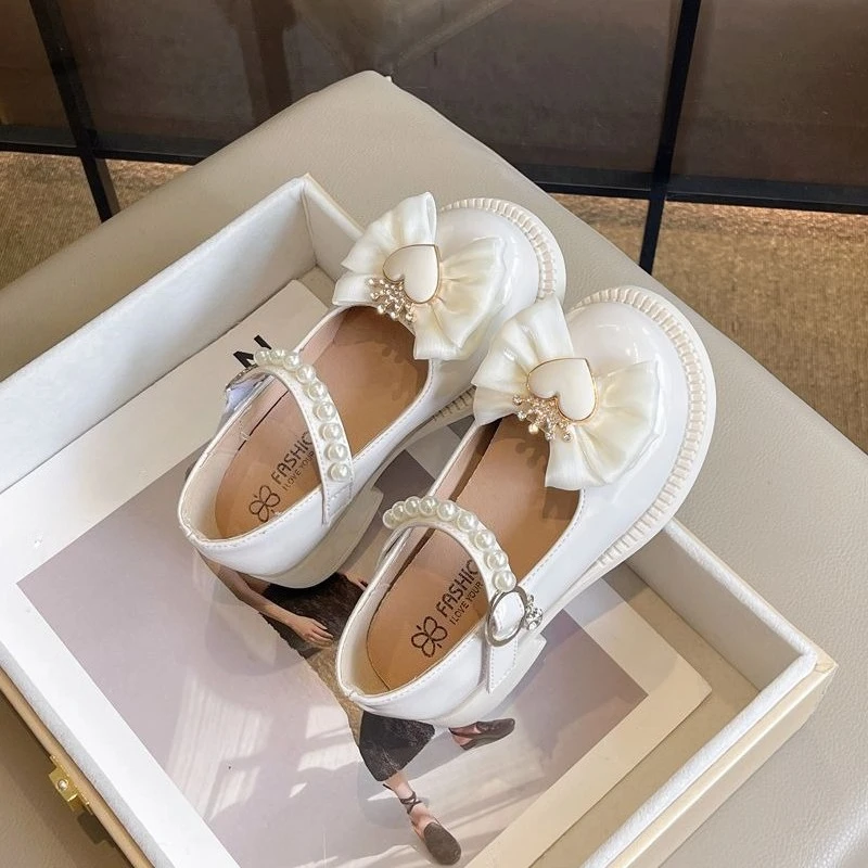 

Cute Girls Mary Jane Princess Shoes 2026 New Style Spring Fall Kids Leather Shoes Soft Sole Toddler Performance Shoes