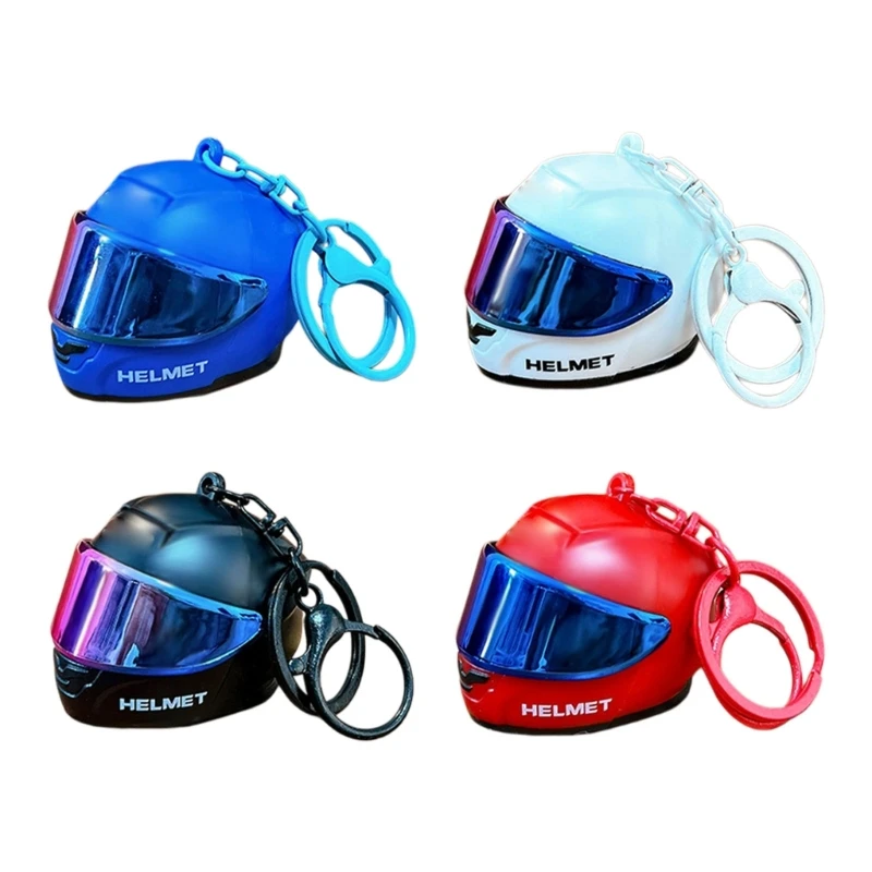 367C Helmets Shaped Keychain For Keys And Cards ABS Material With Spring Hook For Secure Attachment On Bags Or Belts For Outdoor