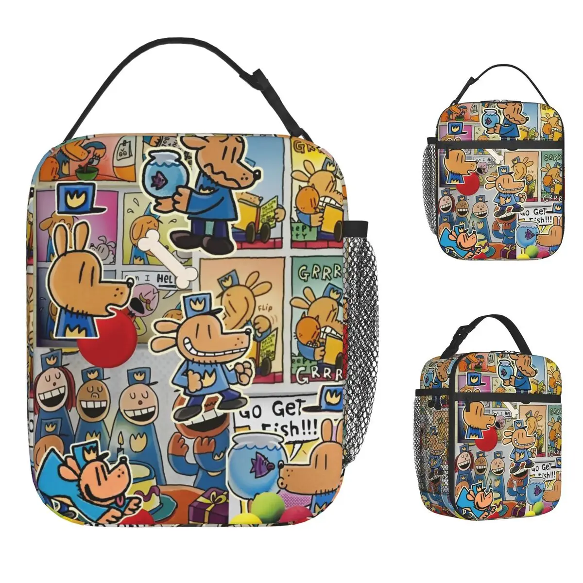 

Сумка для обеда из фильма Dog Man Dogman, забавная коробка для завтрака, дорожная портативная термосумка-тоут для девочек, дизайнерская сумка-холодильник Оксфорд