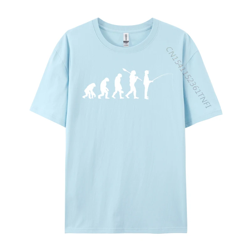 Evolution Of Woman Fishing Evolution Funny Fishing Labor Day Cotton Tees Birthday Tee-Shirts New Design T Shirts Top Quality image 2