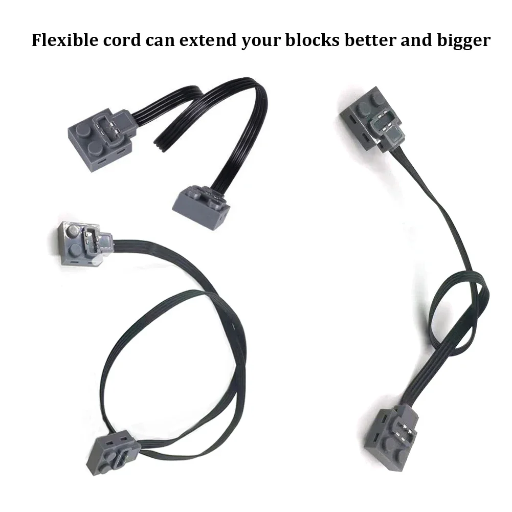 25 50CM Power Functions Extension Wire Cord Connectors Compatible with legoeds MOC Motor 8886 8871 8870 LED Light Link Line 8869