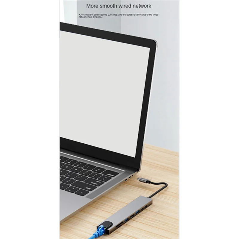 

AM-1 PCS USB C-концентратор типа C — 4K — совместимый адаптер с Ethernet RJ45 SD/TF USB-C Data PD USB-концентратор с быстрой зарядкой