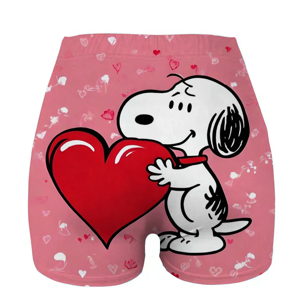 Mickey Friends Pattern High Waist Yoga Tight Shorts for Women Sports Fitness Workout Gym Leggings