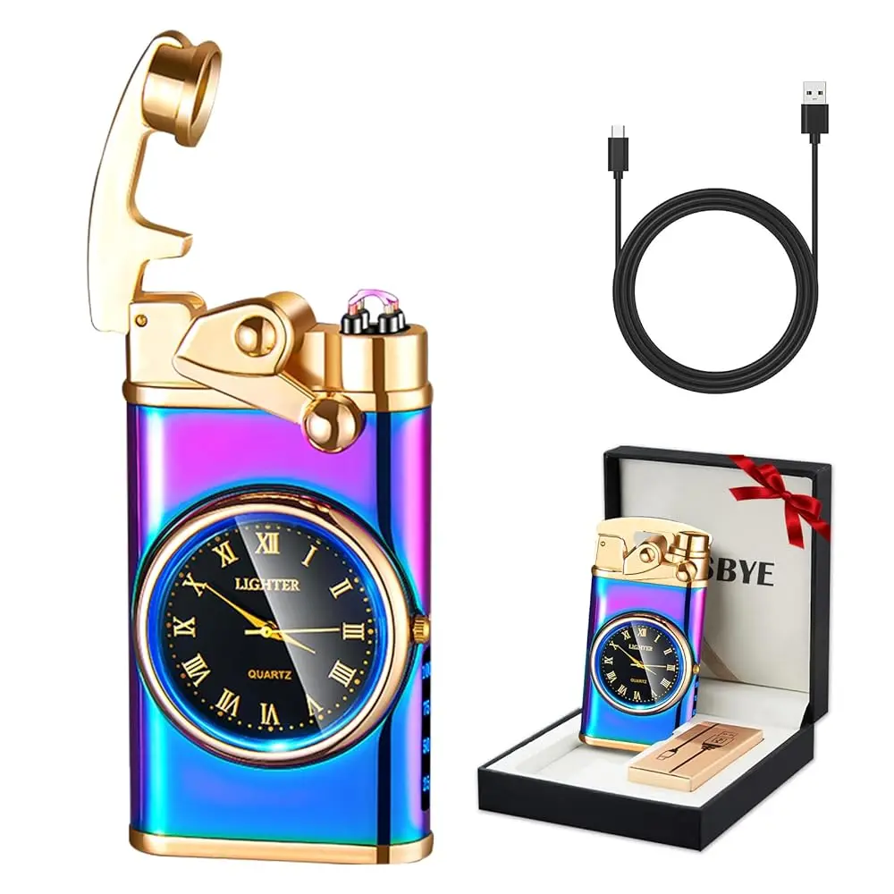 

Ailexpress Recommendation - Electric Lighter USB Rechargeable Lighter, Windproof Dual Arc Plasma Lighters, Flameless Electronic