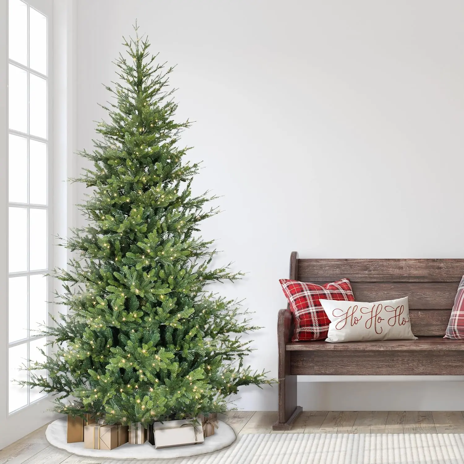 

Foot ft Pre Alberta Spruce Artificial Christmas Tree with Sure-Lit Pole