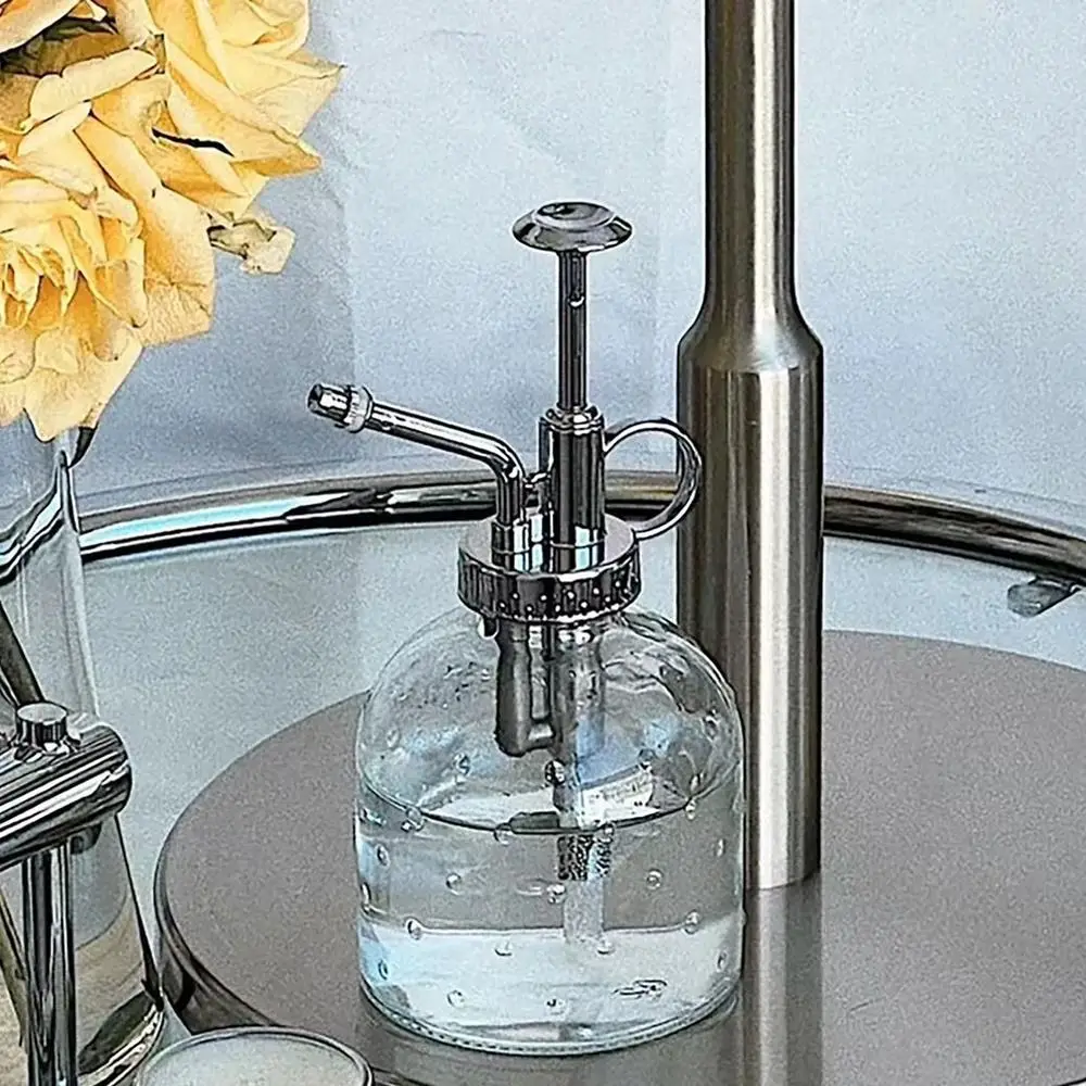 Creative Push-type Glass Spray Bottle Rain Drop Hand Pressure Plant Sprinkler Kettle Fine Mist Thick Garden Watering Can Outdoor