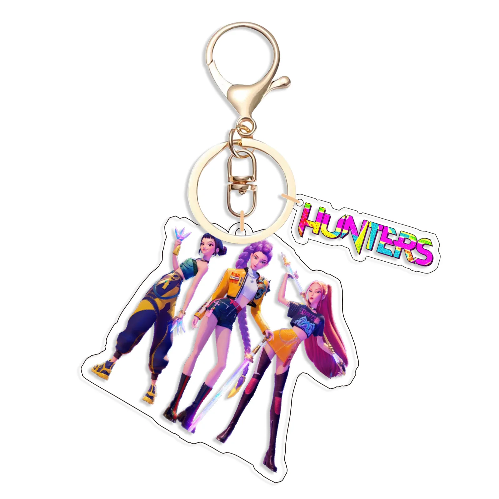 K-Pop Demon Hunters Car Decoration Anime Acrylic Keychain Backpack Decoration Double-Sided Print Pendant for Fans Holiday Gifts