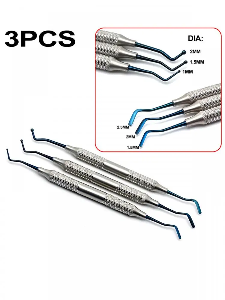 3 szt. Żywica kompozytowa dentystyczna szpatułka do napełniania żywicy zestaw do napełniania narzędzia do naprawy dentysty narzędzia do odbudowy stomatologii Instrument — zdjęcie 2