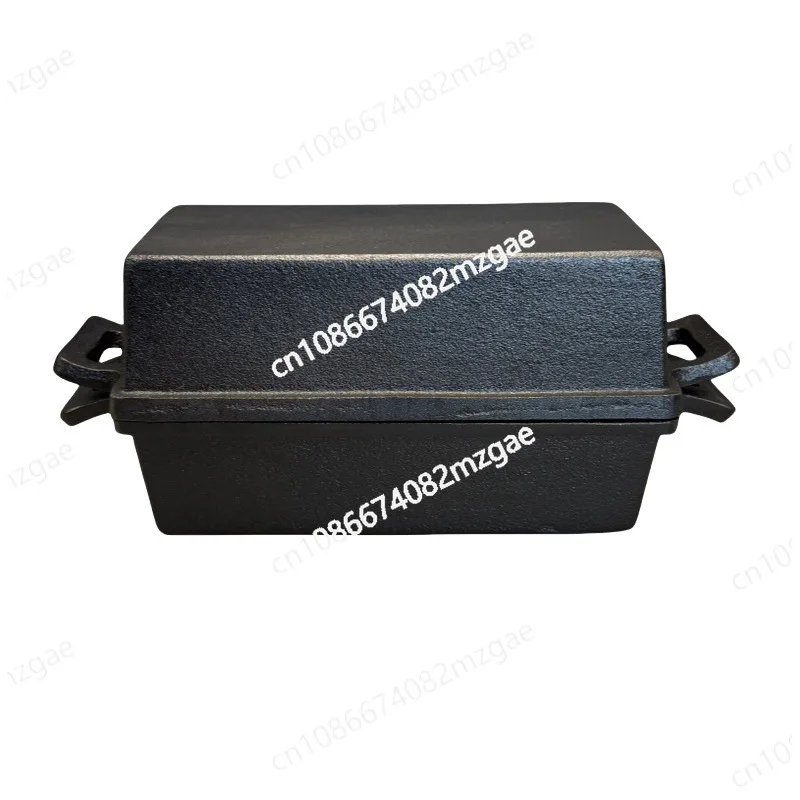 

Cast Iron Bread Box Rectangle Bread Pot Binaural European Bread Mould Baking Tools Wholesale Baking Pan