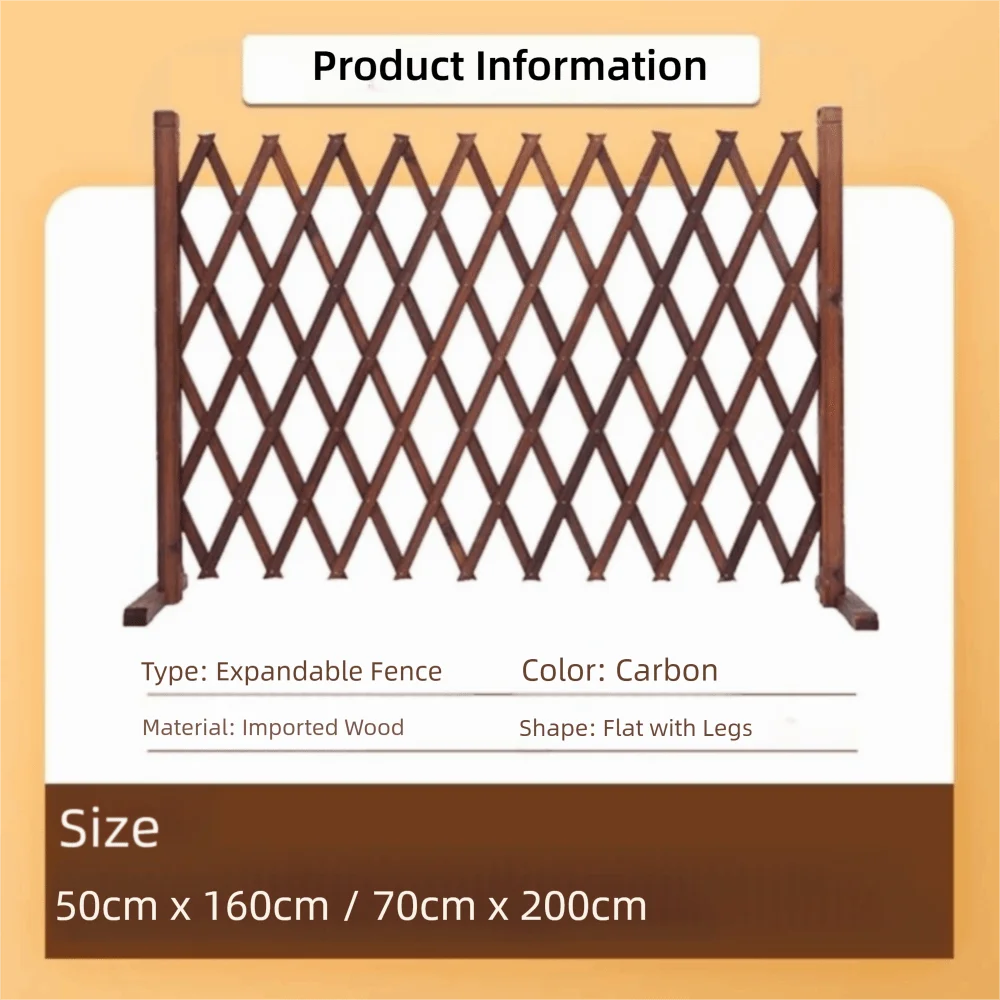 Stretchable Wooden Fence Durable/odorless Usable Home Garden Fence 50/70cm Multi-layer Paint Spray Extended Trellis Fence