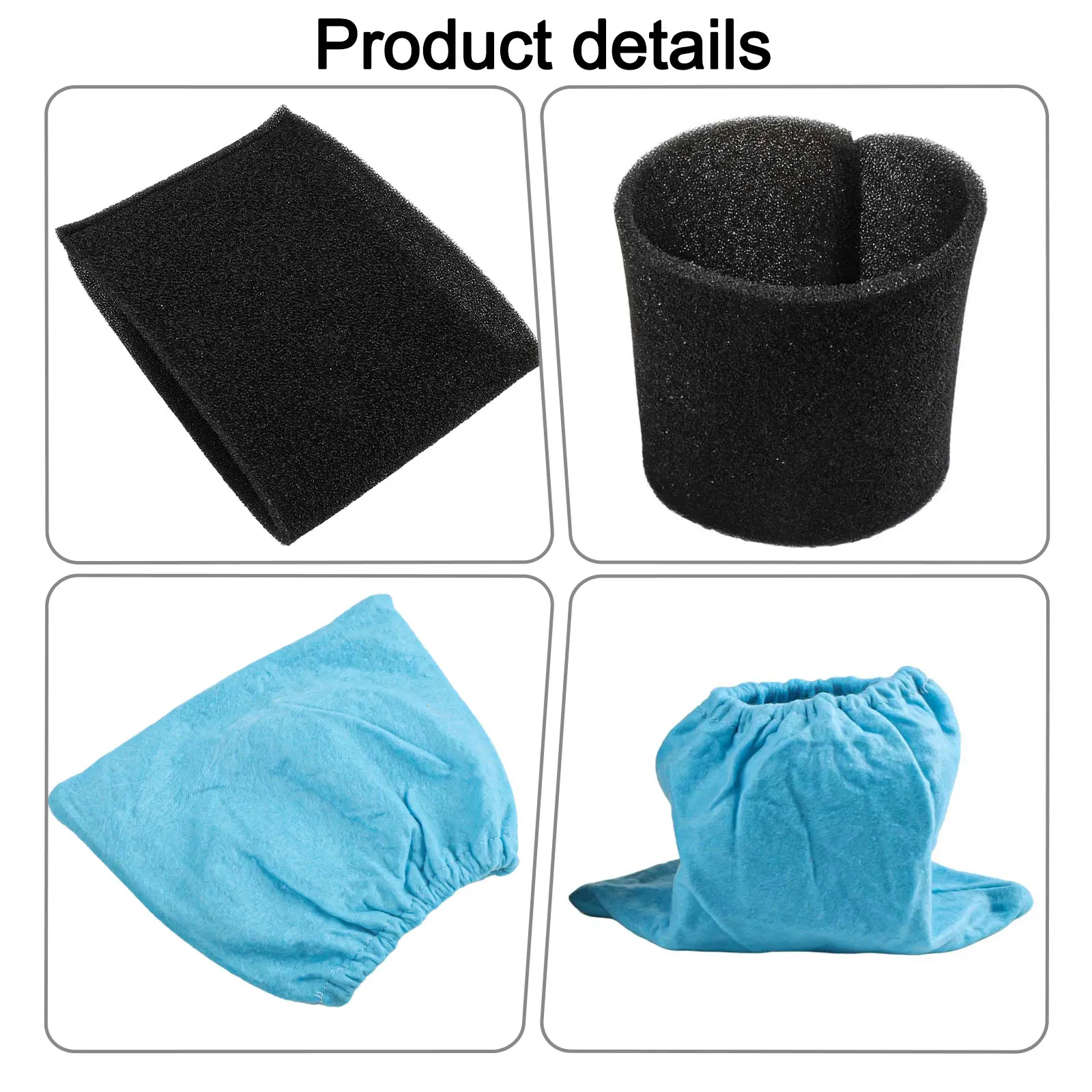 Textile Filter Bag And Filter Elements Black Filter Cotton Fabric Bag For KARCHER MV1 WD1 WD2 WD3 NT Series For A Cleaner Home