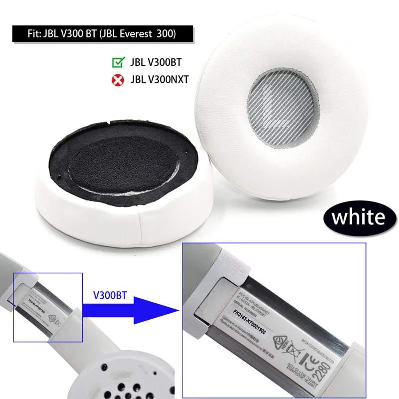 وسادات أذن بديلة لسماعات الرأس لـ jbl v300bt ، مصنوعة من الجلد ، الناعم ، رغوة الذاكرة ، الإسفنج ، مع مشبك ، جديد