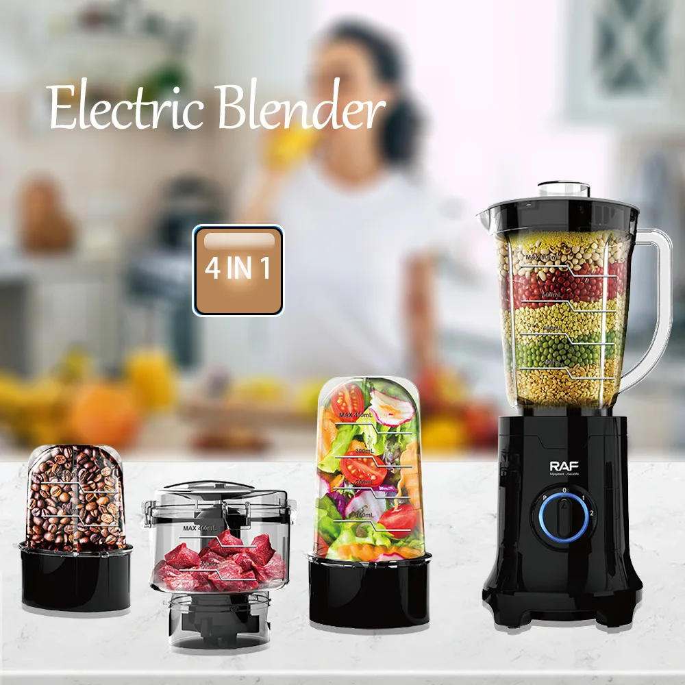 European multi-functional high-power juicer, minced meat mixing, juicing and grinding four-in-one cooking machine