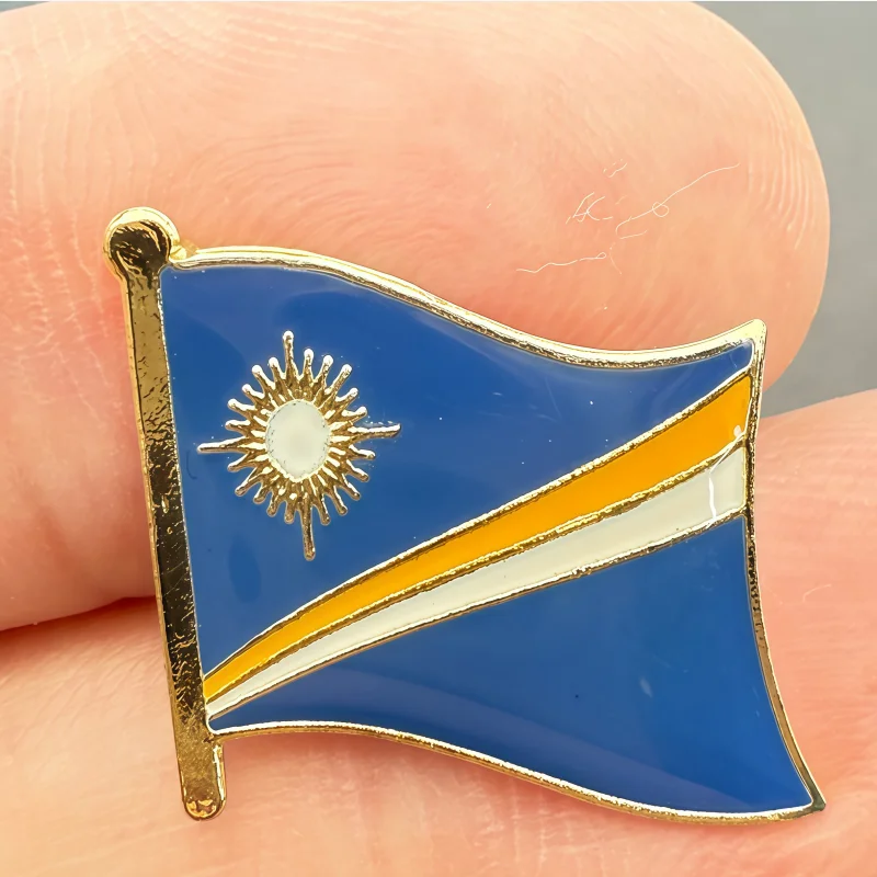 Marshall Flag Metal Soft Enamel Lapel Badge Pins Brooches