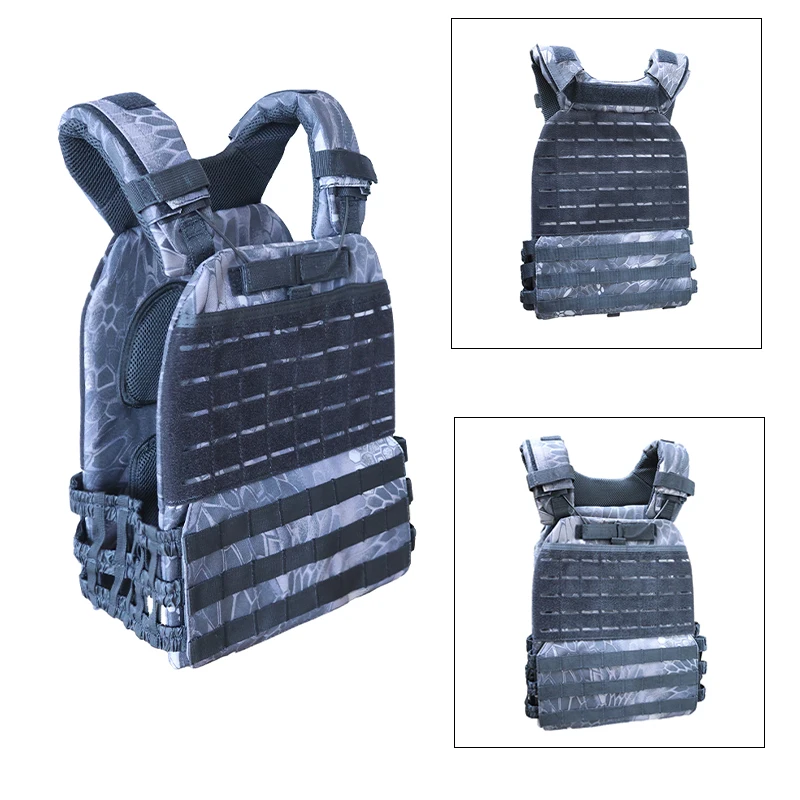 Adjustable Fitness Body Building Plate Carrier Tactical Vest Training Weight Vests