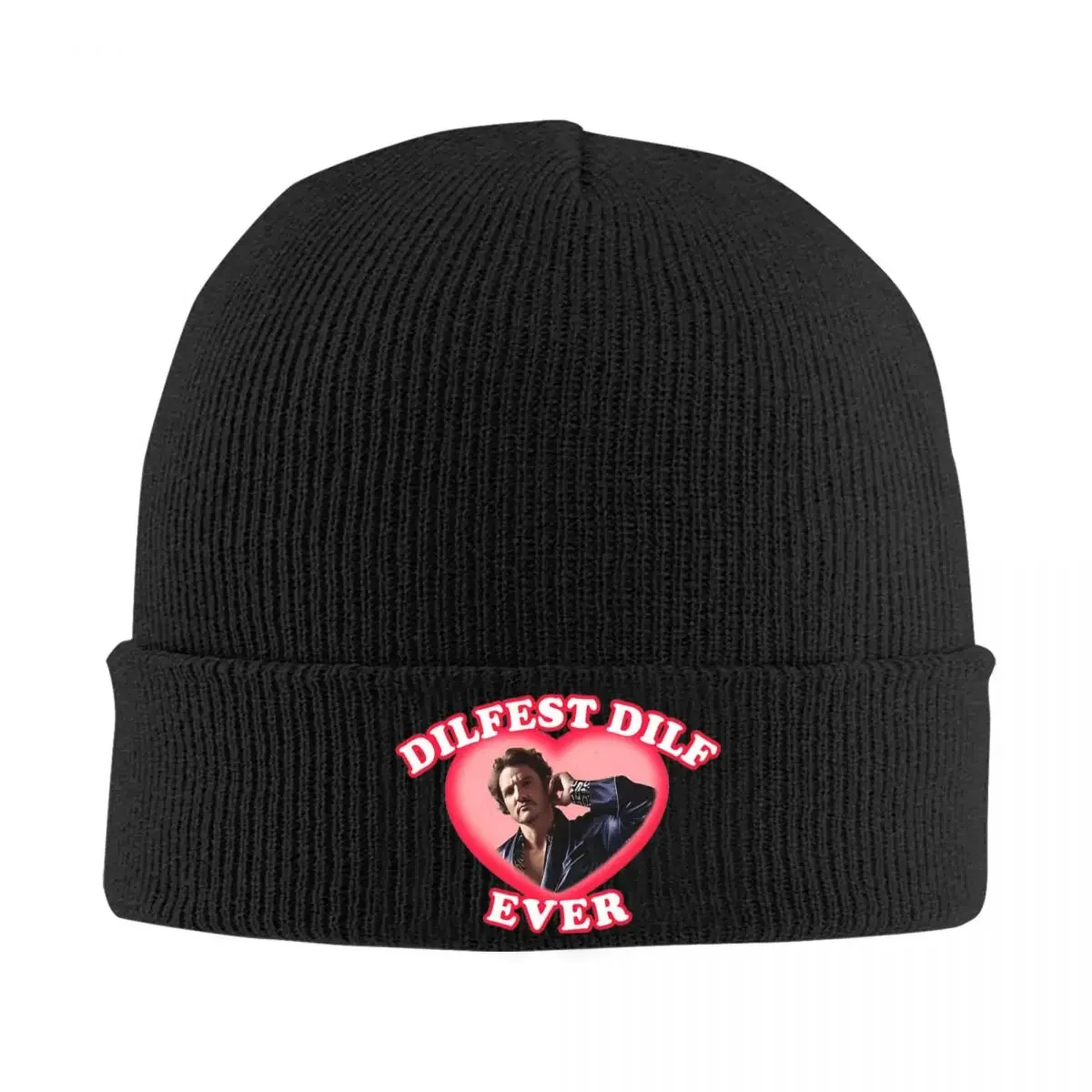 Dilfest Dilf Ever - Pedro Pascal Design Knitted Hat for Women Men Beanie Winter Hat Warm Melon Cap