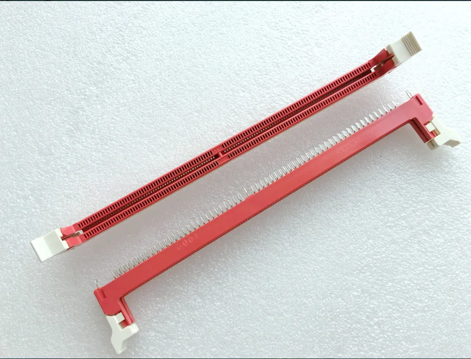 Fro Desktop Computer, Memory Block DDR2 240P 1.8V Memory Slot, Socket, Connector, Red